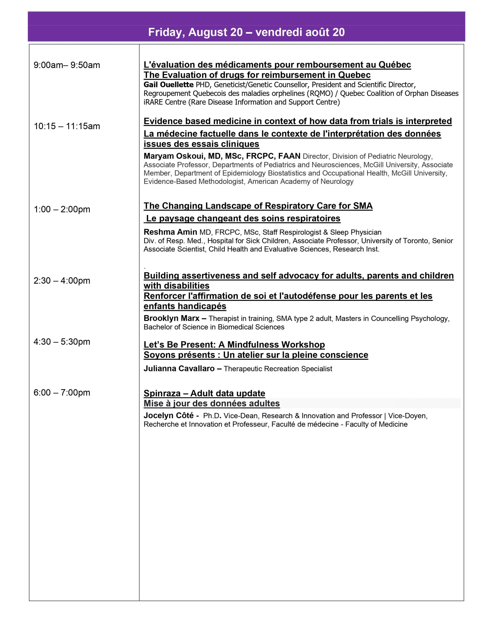 August 19 - 21, 2021 Virtual Conference Agenda