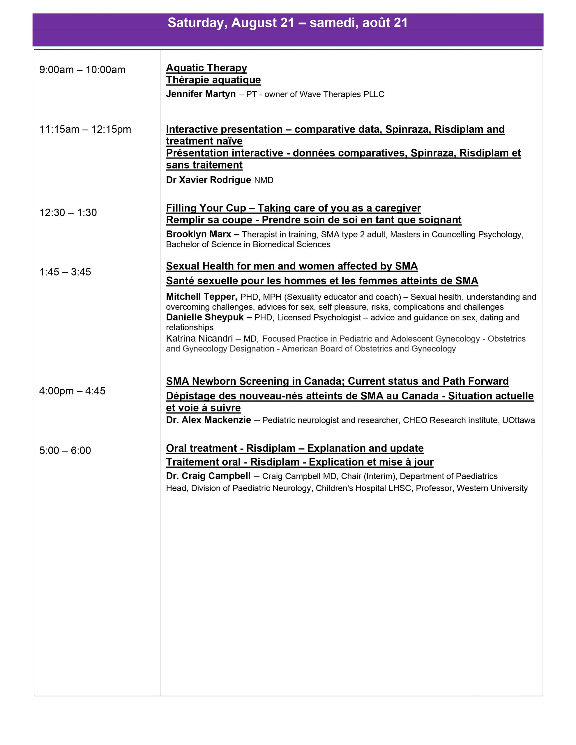 August 19 - 21, 2021 Virtual Conference Agenda